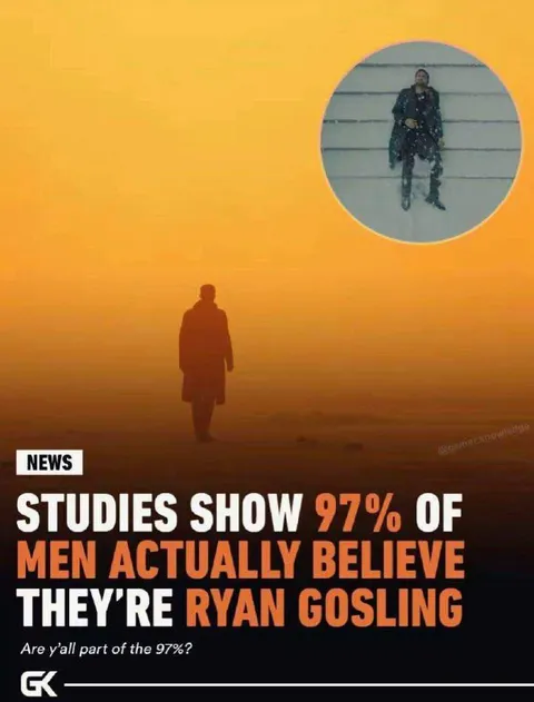 97% of Men Are Ryan Gosling