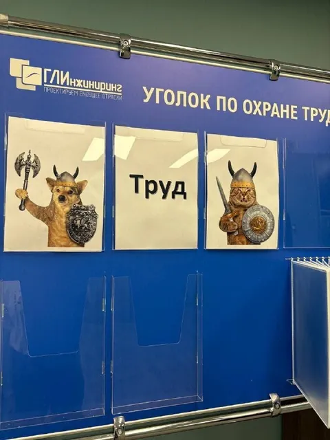 Викинги в уголке труда
