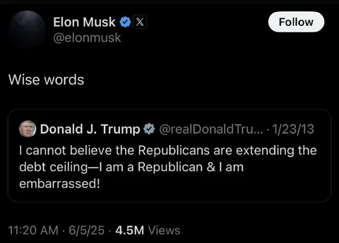 Elon Musk Shares Trump's Wise Words