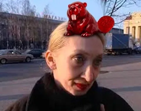 Бобёр на голове