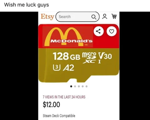 McDonald's Memory Card Listing