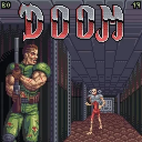 DOOM pixel art screenshot