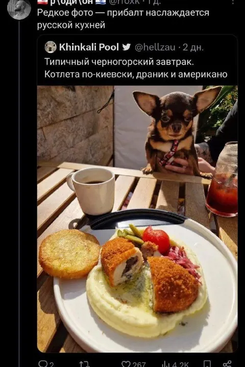 Прибалтийский завтрак в Черногории