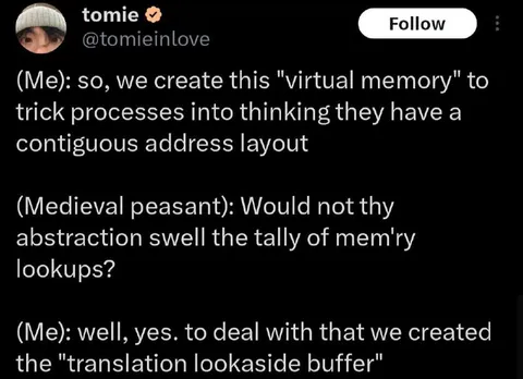 Medieval Peasant Meets Virtual Memory