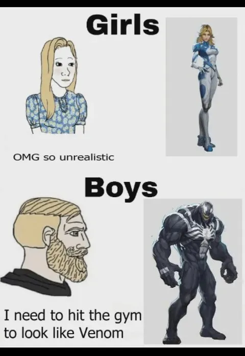 Girls Versus Boys Gym Goals