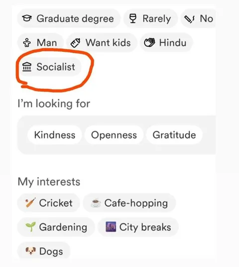 Socialist Dating Profile