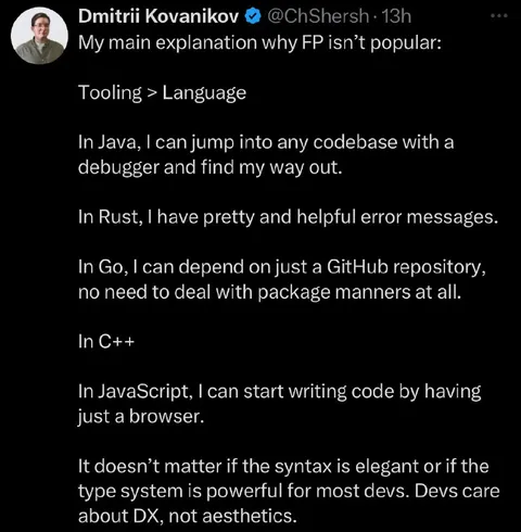 Why FP Isn’t Popular
