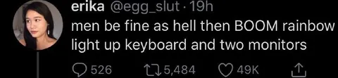 Rainbow Keyboard Gamer Men