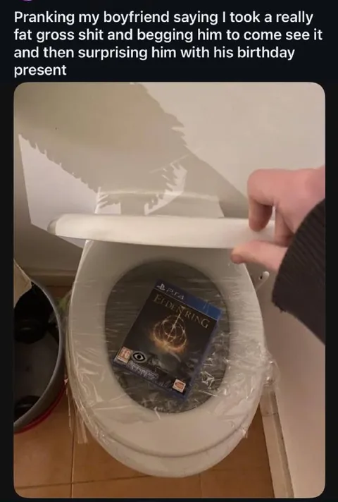 Toilet Birthday Present Prank