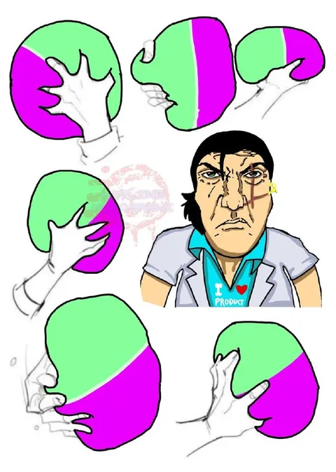 Man Manipulating Color Shapes