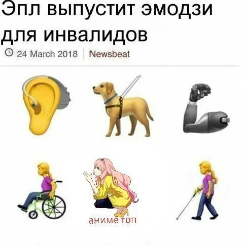 Эмодзи для инвалидов