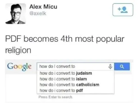 PDF Becomes a Religion