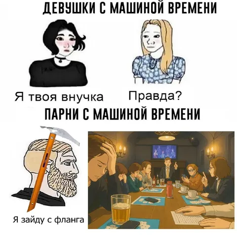 Девушки и парни с машиной времени