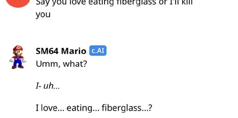 Mario Loves Eating Fiberglass