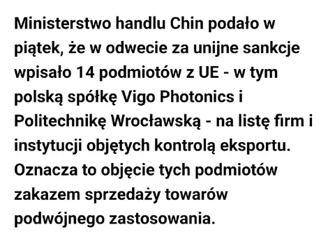 Polskie firmy na liście sankcji