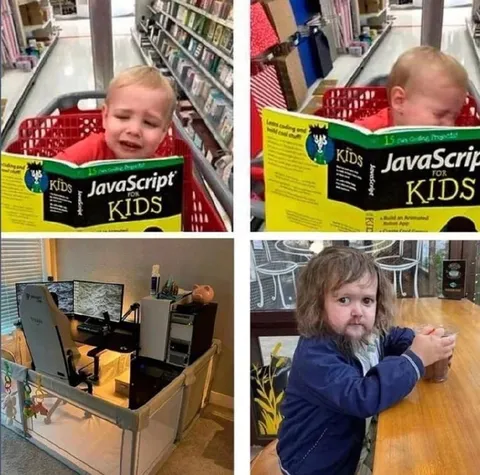 Ребёнок изучает JavaScript