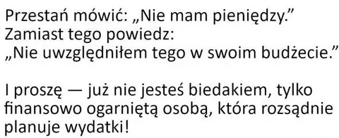 Nie mam pieniędzy w budżecie