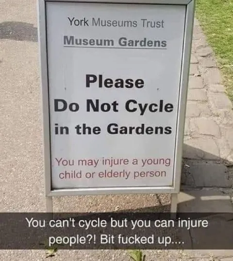 You Can Injure People Sign