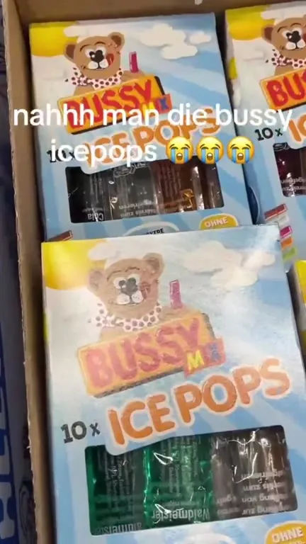 Bussy Ice Pops im Supermarkt