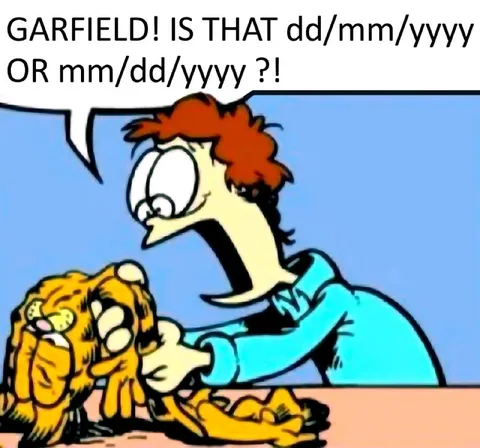 Garfield Date Format Confusion