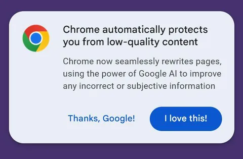 Chrome Protects You From Bad Content