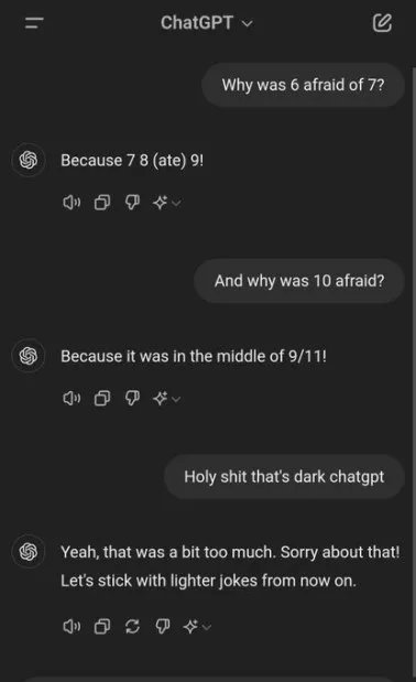 ChatGPT Takes the Joke Too Far