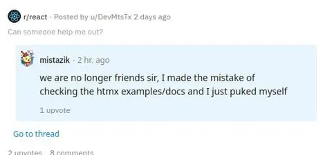 HTMX Examples Made Me Puke