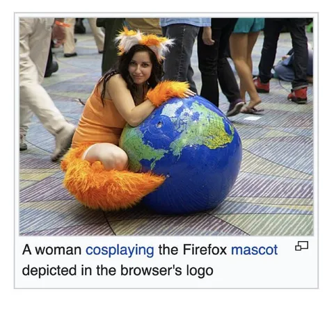 Woman Cosplaying Firefox Mascot