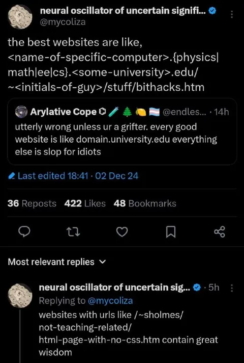Old-School University Website Wisdom