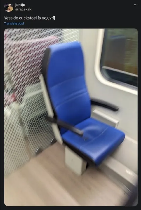 De cuckstoel is nog vrij