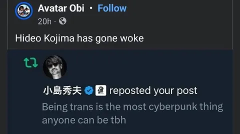 Hideo Kojima Goes Woke