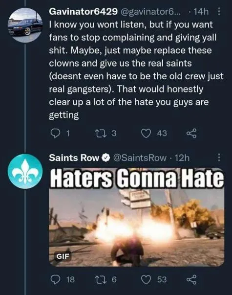 Saints Row Haters Gonna Hate
