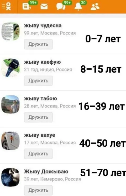 Возрастные стадии Жыву