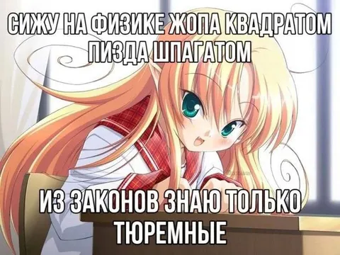 Сижу на физике, знаю тюремные законы