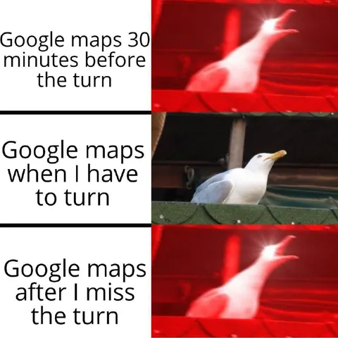 Google Maps Missed Turn
