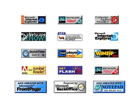 1990s Web Badge Collection