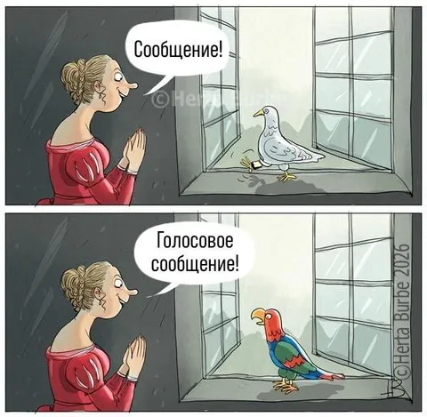 Голосовое сообщение от попугая