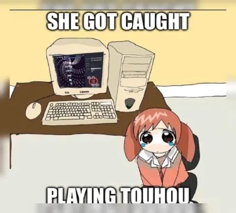 She Got Caught Playing Touhou