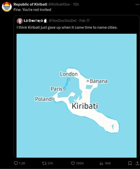 Kiribati City Naming Map