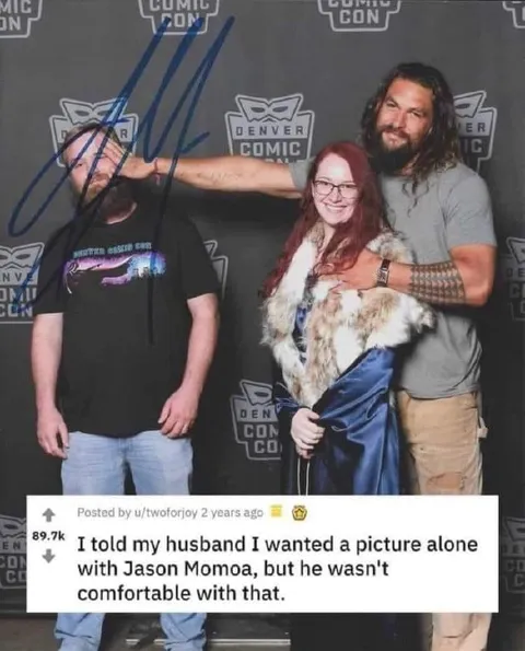 Husband Guards Jason Momoa Photo