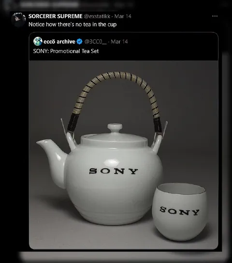 Sony Tea Set With No Tea