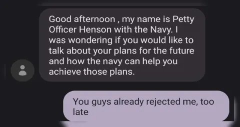 Navy Recruiter Too Late