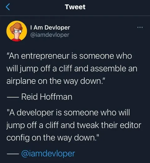 Developer Falls, Fixes Config
