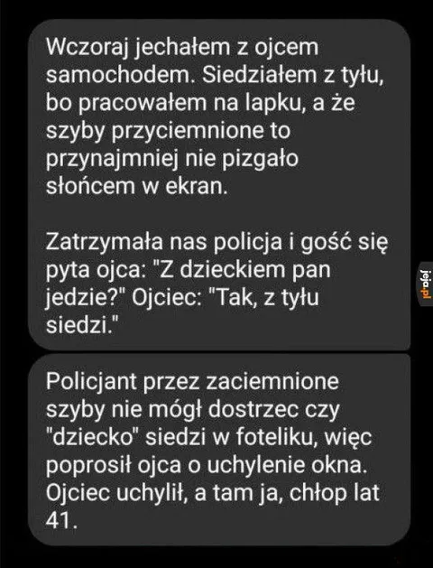 Chłop lat 41 w aucie