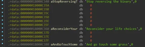 Assembly Code Touch Grass
