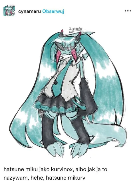 Hatsune Miku jako Kurvinox