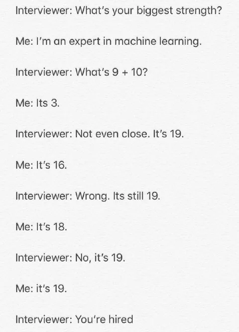 Machine Learning Interview Fail