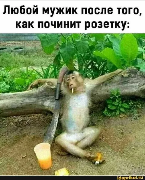 Мужик после ремонта розетки