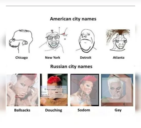 American and Russian City Names