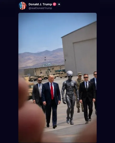 Трамп идет с пришельцем